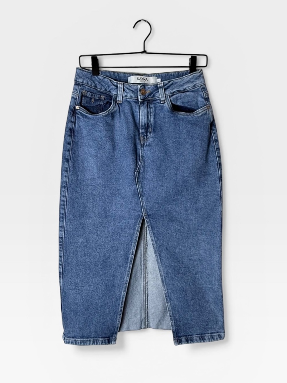 Kayra‎ Denim Slit Skirt Size large (F)